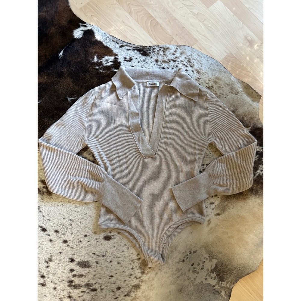 NANUSHKA Azha Ribbed Knit Bodysuit Wool Blend Size Small - Picture 3 of 9